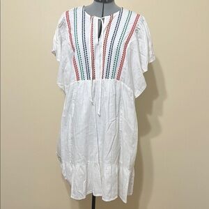 Knox Rose White Dress with‎ Colorful Embroidery